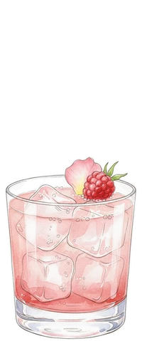 Illustration of the Rose Mule mocktail