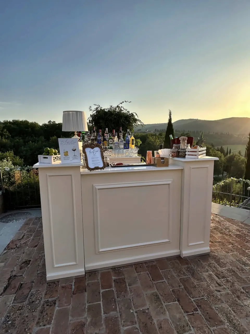 White bar overlooking the Chianti hills, Savignola Paolina