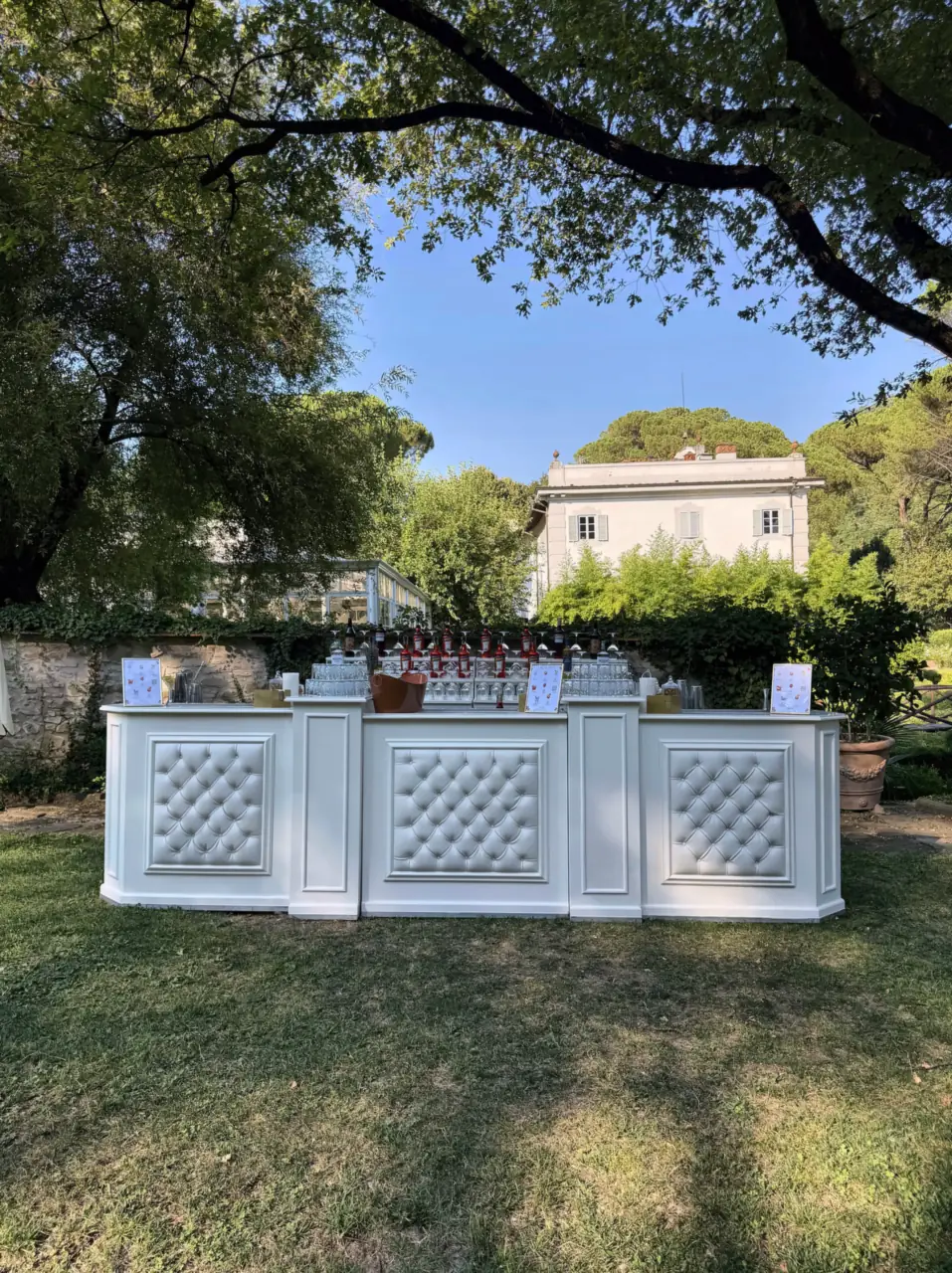 Three-module padded bar in the park of Villa Guicciardini, Vaiano